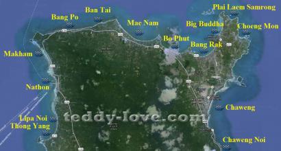 All beaches of Samui: detailed overview with photos