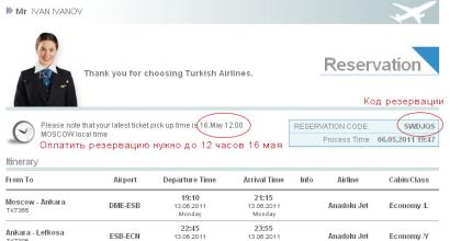 Turkish Airlines (Турецькі Авіалінії)