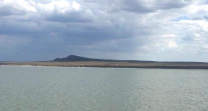 Lake Baskunchak and Mount Big Bogdo